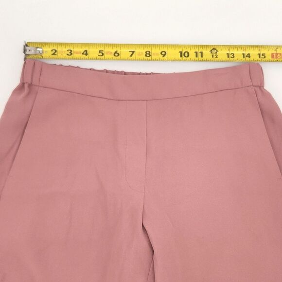J Crew Drapey Pull On Trousers Pants Womens 8 Pink Straight Leg Office Work Chic - Picture 4 of 9